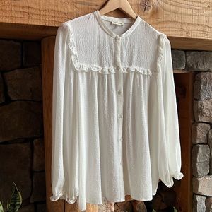 Max Studio cream blouse